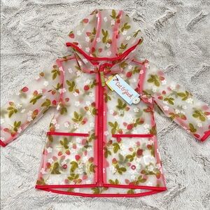 Cat & Jack Pink and Green Floral Raincoat